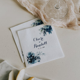Klassische Wasserfarbenblütenhochzeit Napkins Serviette