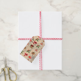 Klassische Weihnachten Geschenkanhänger