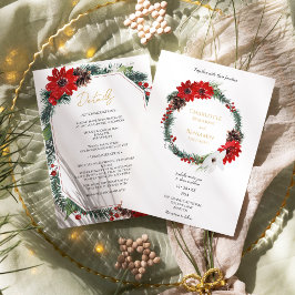 Klassische Weihnachten Moderne Hochzeitsdetails un Einladung