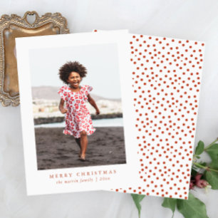 Klassische Weihnachts-Fotokarte Feiertagskarte
