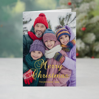 Klassische Weihnachts-Kalligrafie-Familienfoto