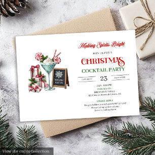 Klassische Weihnachts-Martini-Cocktails-Party-Einl Einladung