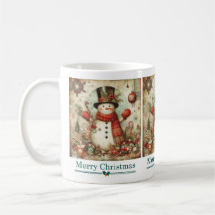 Klassische Weihnachts-Snowman-Tasse Kaffeetasse