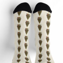 Klassische Weihnachtsbaum-Muster-Socken