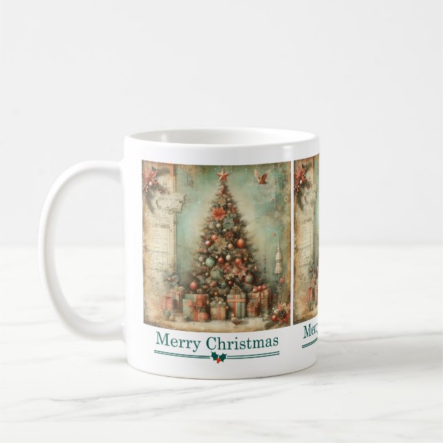 Klassische Weihnachtsbaum-Tasse Kaffeetasse (Links)