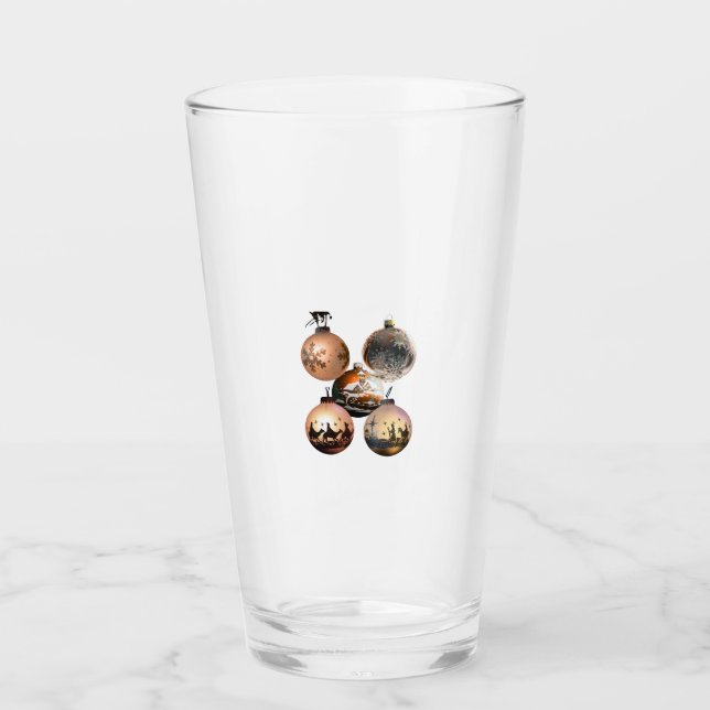 Klassische Weihnachtsbaumschmuck-Auswahl Glas (Vorderseite)