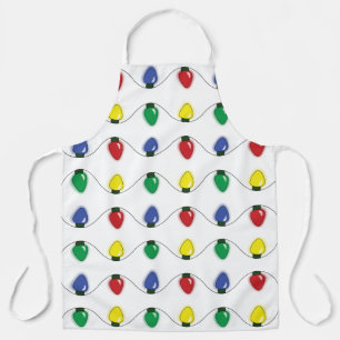 Klassische Weihnachtsbeleuchtung - All-over-Print- Schürze