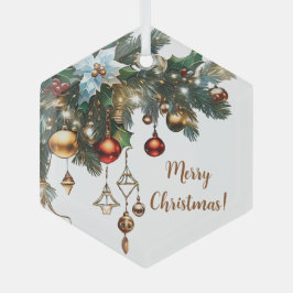 Klassische Weihnachtsdekoration Ornament Aus Glas