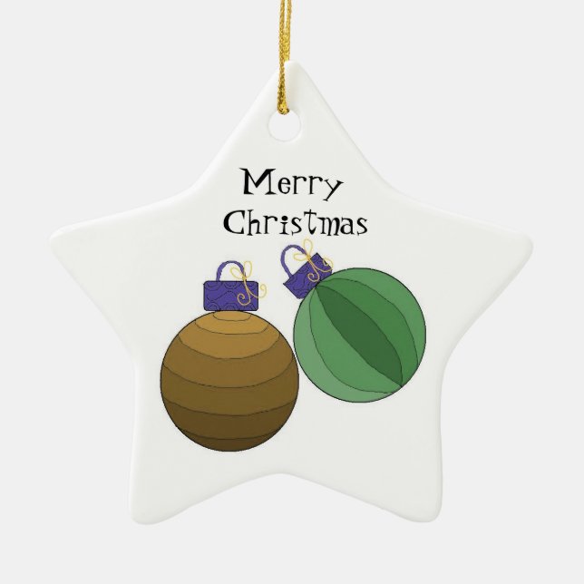 Klassische Weihnachtsdekorationen Keramik Ornament (Vorne)