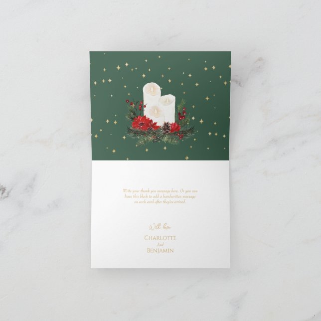 Klassische Weihnachtsfeier - Dankeschön-Karte Dankeskarte (Innenseite)