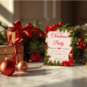 Klassische Weihnachtsfeier-Einladung Einladung