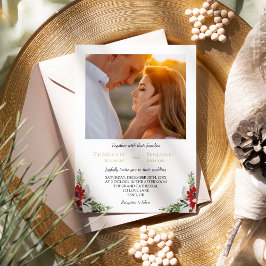 Klassische Weihnachtsfeier mit feierlicher Minimal Einladung