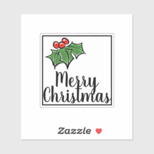 Klassische Weihnachtsfeier, modern minimalistisch Aufkleber