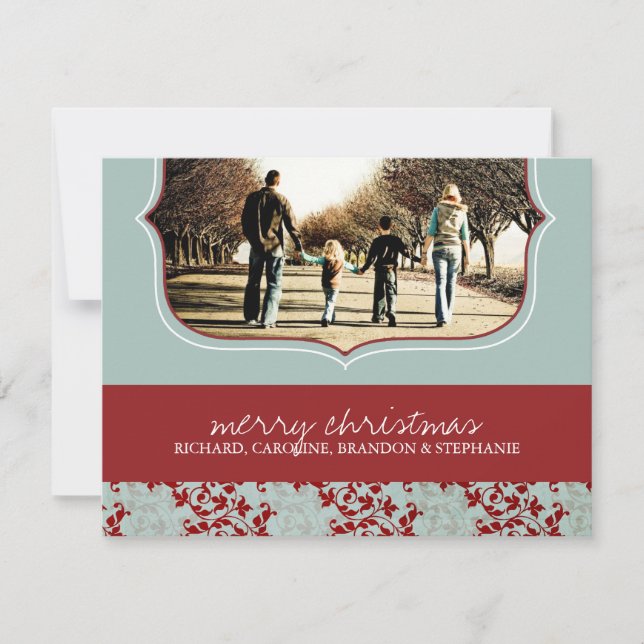 Klassische Weihnachtsfotokarte Feiertagskarte (Vorderseite)