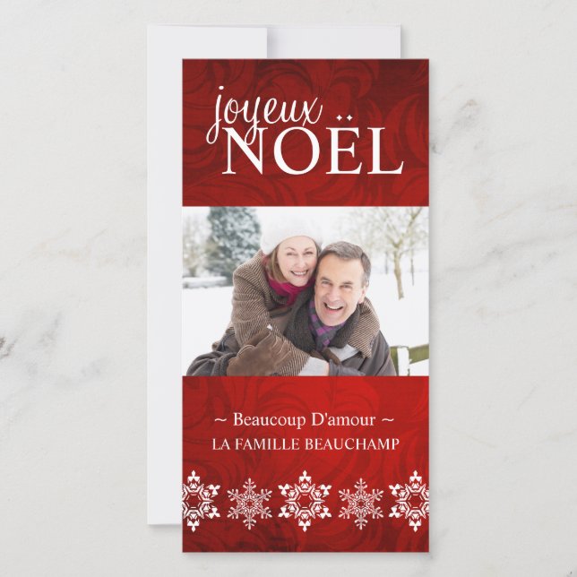 Klassische Weihnachtsfotokarte Feiertagskarte (Vorderseite)