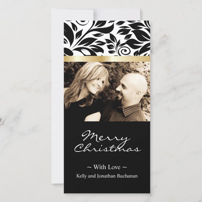 Klassische Weihnachtsfotokarte Feiertagskarte (Vorderseite)
