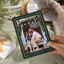 Klassische Weihnachtsfotokarte
