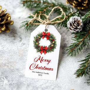 Klassische Weihnachtsgirlande personalisierte Gesc Geschenkanhänger