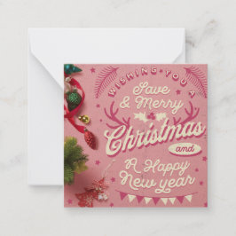 Klassische Weihnachtskarte, ein frohes Weihnachtsf Mitteilungskarte