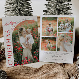 Klassische Weihnachtskarte mit Bogenfoto Einladung