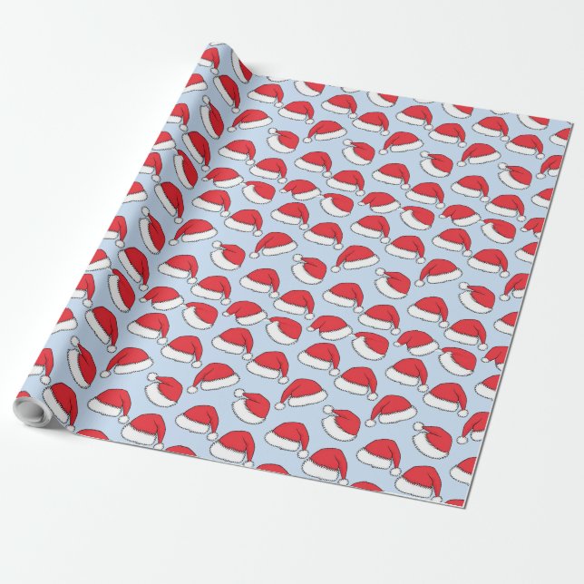 Klassische Weihnachtsmannmütze Geschenkpapier (Ungerollt)