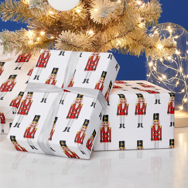 Klassische Weihnachtsnachtsnachtsnachtsnahrung Rot Geschenkpapier (Feiertage)