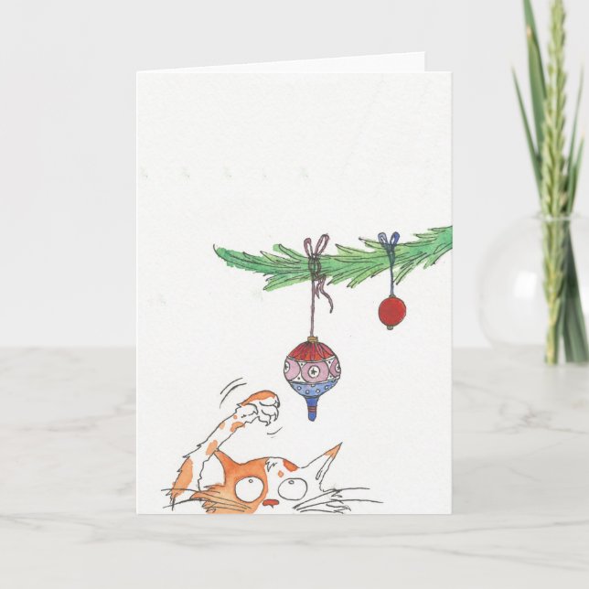 Klassische Weihnachtspostkarte Karte (Vorderseite)