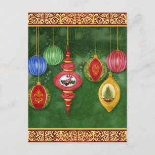 Klassische Weihnachtsschmuck Postcard Party Einlad Einladungspostkarte