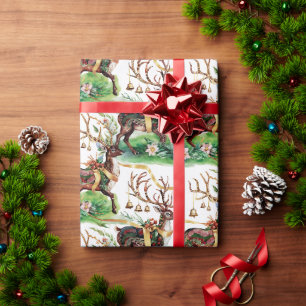 Klassische Weihnachtsschreie & Gold Bells Geschenkpapier
