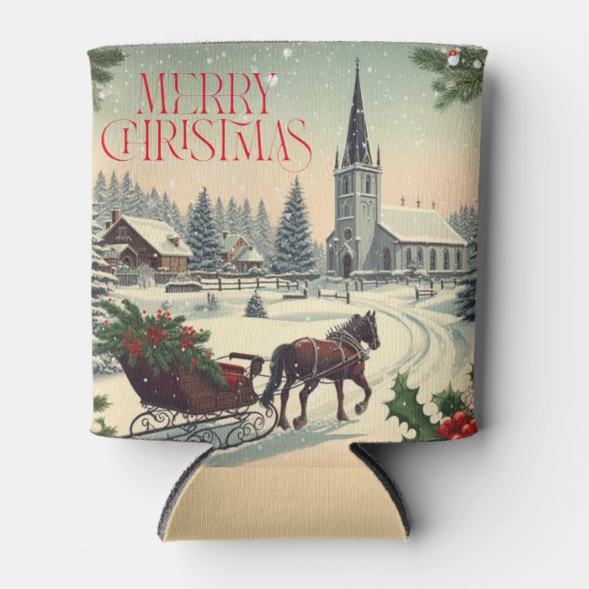 Klassische Weihnachtsszene Dosenkühler (Vorderseite)