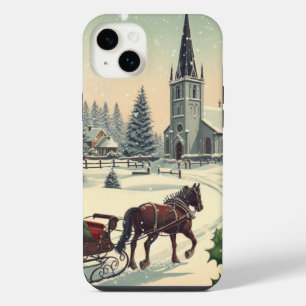Klassische Weihnachtsszene iPhone 14 Plus Hülle