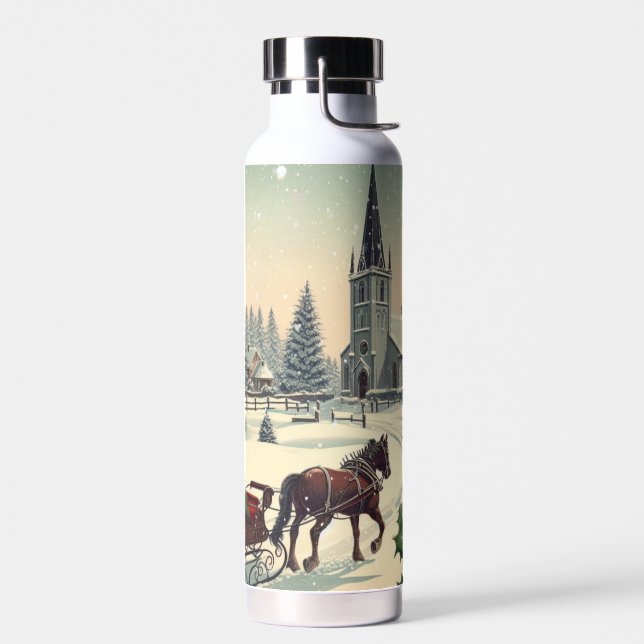 Klassische Weihnachtsszene Trinkflasche (Links)