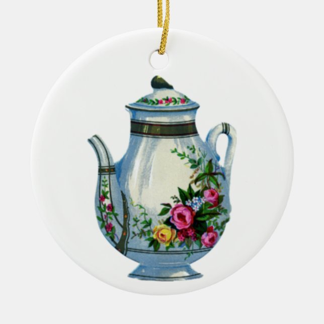 Klassische Weihnachtsverzierung Keramik Rundgang T Keramik Ornament (Vorne)