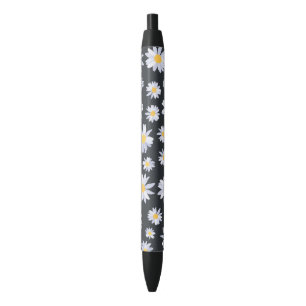 Klassische weiße Gänseblümchen Blumen Botanisch Kugelschreiber
