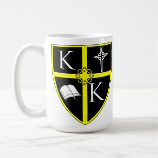 Klassische weiße Schild-Tasse Kaffeetasse