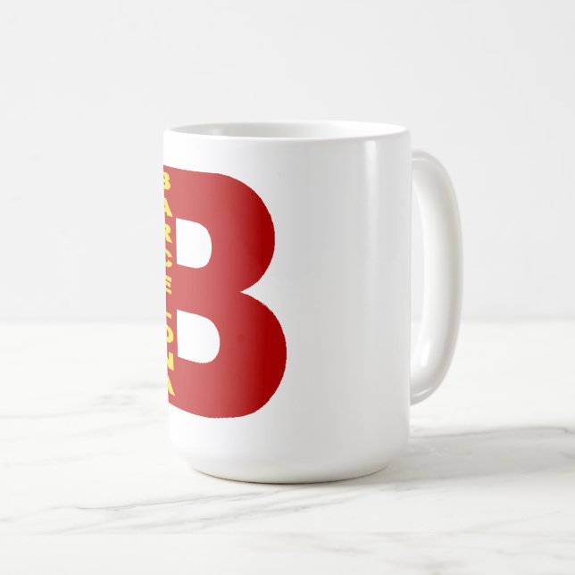 Klassische weiße Tasse BARCELONA (VorderseiteRechts)