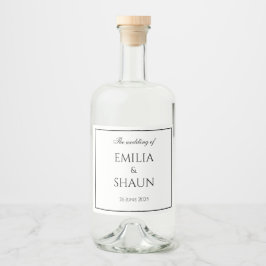 Klassische weiße und schwarze Liquor-Labels Alkoholflaschenetikett