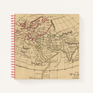 Klassische Weltkarte Notizbuch