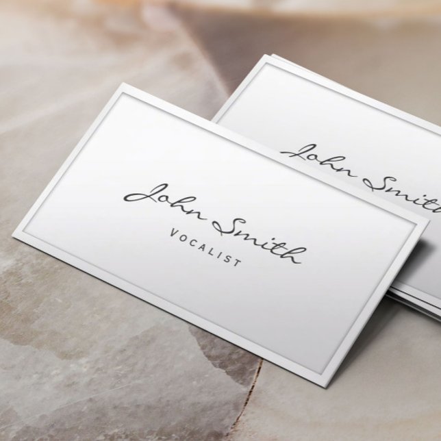 Klassische "White Border Vocalist Business Card" Visitenkarte (Von Creator hochgeladen)
