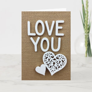 Klassische White Love You Karte