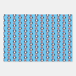 Klassische Winterpinguine Geschenkpapier Set