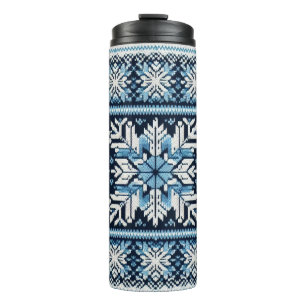 Klassische Winterschneemesse Insel/Farbwerk Thermosbecher