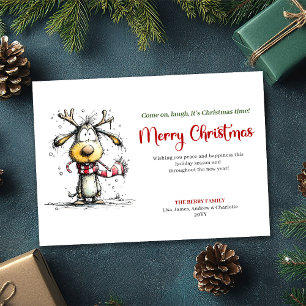 Klassische wunderliche Rentiere Weihnachtsgrußkart Feiertagskarte