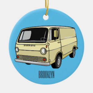 Klassische Zeichentrickillustration eines Vans Keramik Ornament