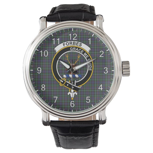 Klassische zeitlose Clan Forbes von Druinnor Tarta Armbanduhr (Vorderseite)