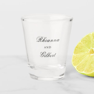 Klassische Zeitlose Hochzeit Schnapsglas