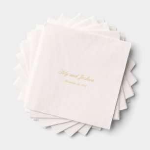Klassische zeitlose Hochzeit Servietten Mit Folie