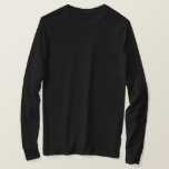 Klassische zeitlose Schwarz-Solid-Farbe T-Shirt<br><div class="desc">Classic Long Sleeve T Shirt und lässiges Bekleidungszubehör für lustige Mode, bedruckt mit klassischer Zeitloser Klassischer Schwarz Solid Color Grafik Design Illustration und ausgewählter Produktsammlung von TheFabricSeal Print on Demand Shop unter Zazzle.com #ZazzleMade https://www.zazzle.com/store/thefabricseal TheFabricSeal ©️ Original. Schwarz ist eine Farbe, die durch kein sichtbares Licht oder die vollständige Absorption...</div>