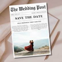 Klassische Zeitung Stil Romantisches Foto Hochzeit