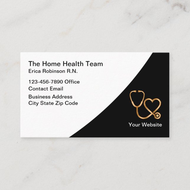 Klassische Zuhause Health Care Business Cards Visitenkarte (Vorderseite)